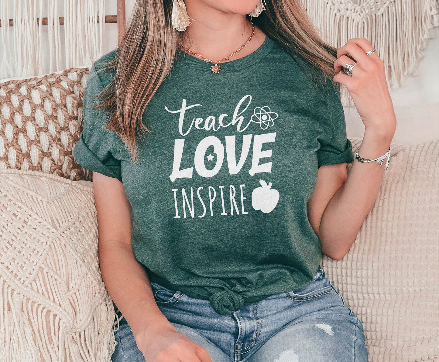 Teach Love Inspire Tshirt, Teach Shirt, Teacher Gifts, Teacher Tshirt, Teacher Gift, Back to School Gift, Teacher Shirt, Love Shirt