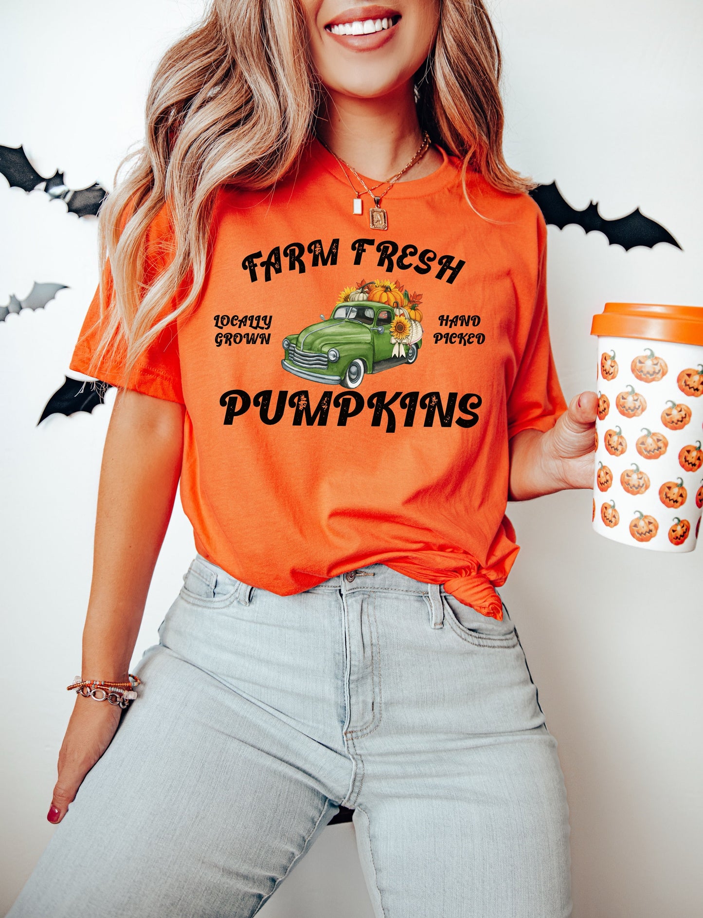 Farm Fresh Pumpkin Tshirt, Fall Shirt, Pumpkin Shirt, Farmer Shirt, Fall Gift, Pumpkin Patch Shirt, Farm Gift, Fall Gift, Thanksgiving Gift