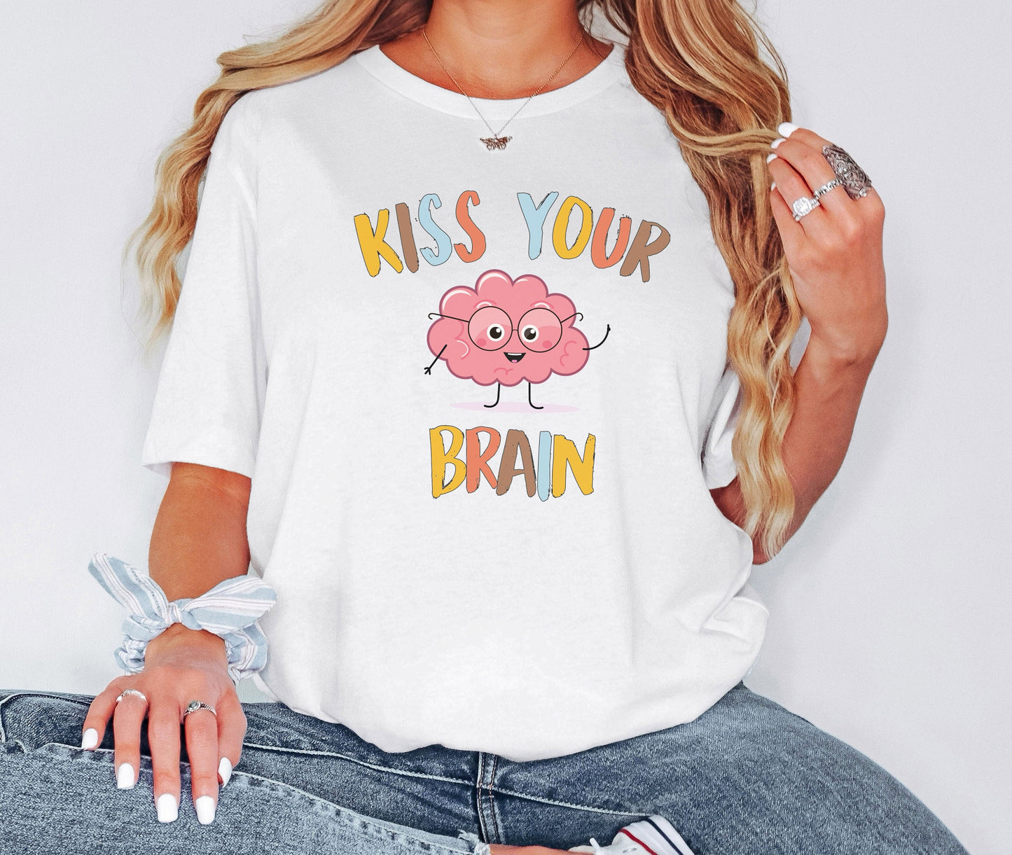 Kiss Your Brain Tshirt, Teacher Shirt,Teacher Appreciation Gift, Shirt,Sped Teacher Tshirt,Teacher T Shirt, Teacher Gift,Brain Shirt
