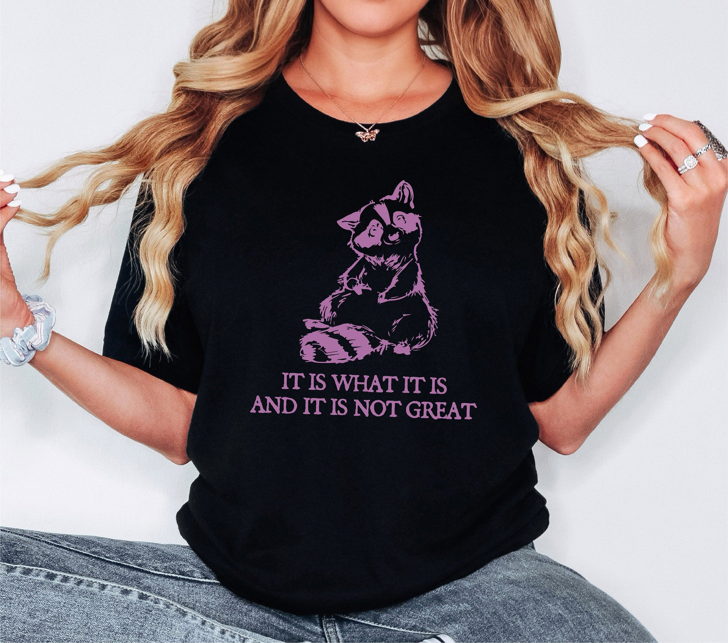 It Is What It Is And It Is Not Great Shirt, Drawing Shirt, Raccoon Meme Shirt, Funny Trash Panda Shirt, Unisex Tee, Plus Size Shirt