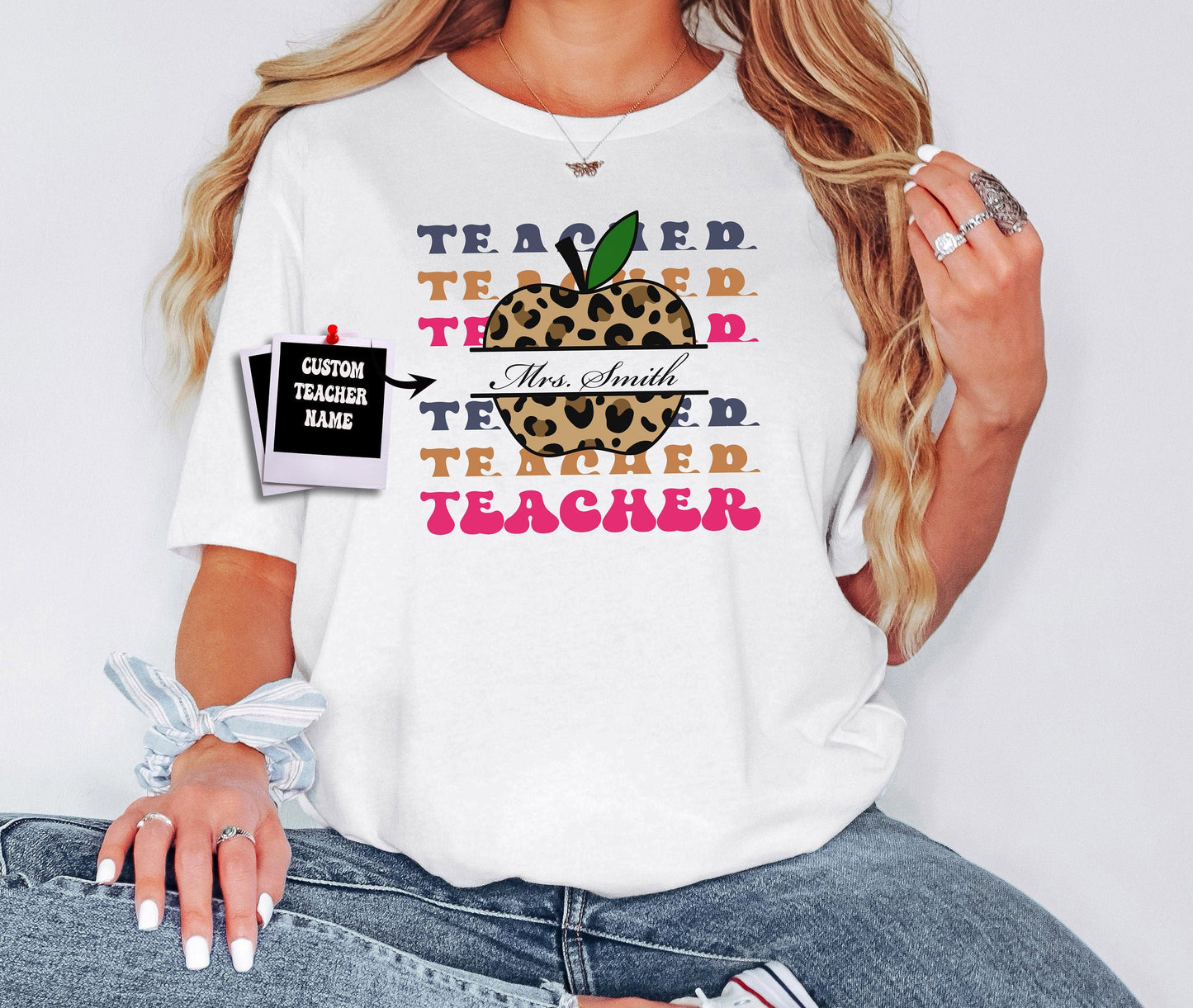 Custom Teacher Tshirt, Apple Teacher Shirt, Personalized gifts, Custom Tshirt, Teacher Gifts, Teacher Shirt, Custom Gift, Apple Shirt