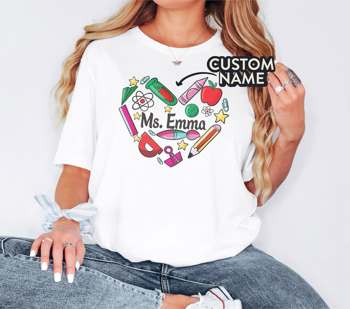 Custom Teacher Tshirt, Personalization Gifts, Teacher Gifts, Custom Gift,Teacher Gift,Teacher Tshirt,Teachers Day Gift, Gift Custom Shirt
