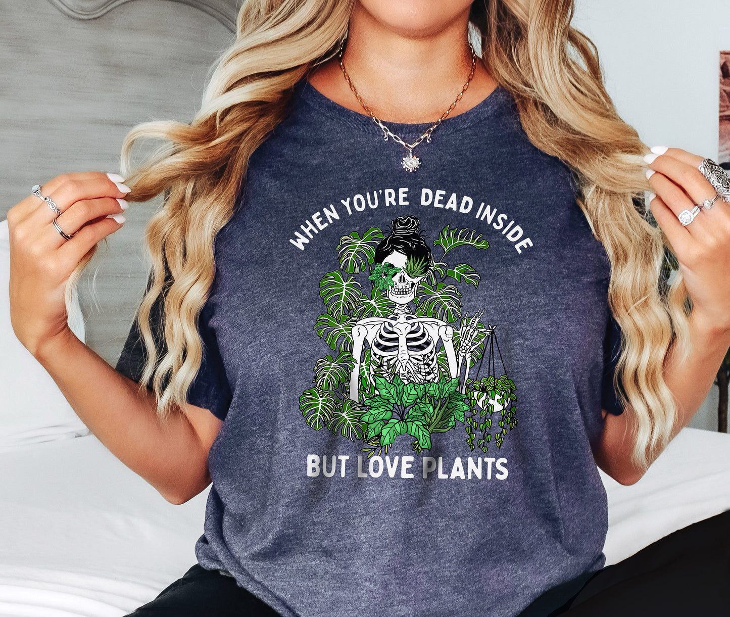 When You're Dead Inside but Love Plants Tshirt,Skeleton Shirt,Halloween Shirt,Plant Shirt,Plant Lover Shirt,Halloween Gifts,Plant Lover Gift