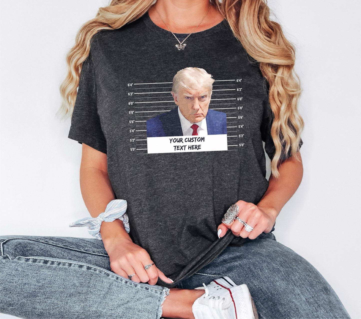Trump Custom Text Tshirt, Trump 2024 Shirt, Trump Election Shirt, Custom Shirt, Never Surrender Shirt, Trump Shirt, Custom Gift,Gift for Her