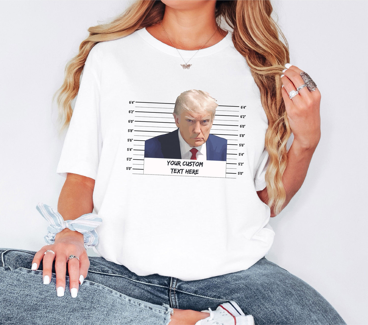 Trump Custom Text Tshirt, Trump 2024 Shirt, Trump Election Shirt, Custom Shirt, Never Surrender Shirt, Trump Shirt, Custom Gift,Gift for Her