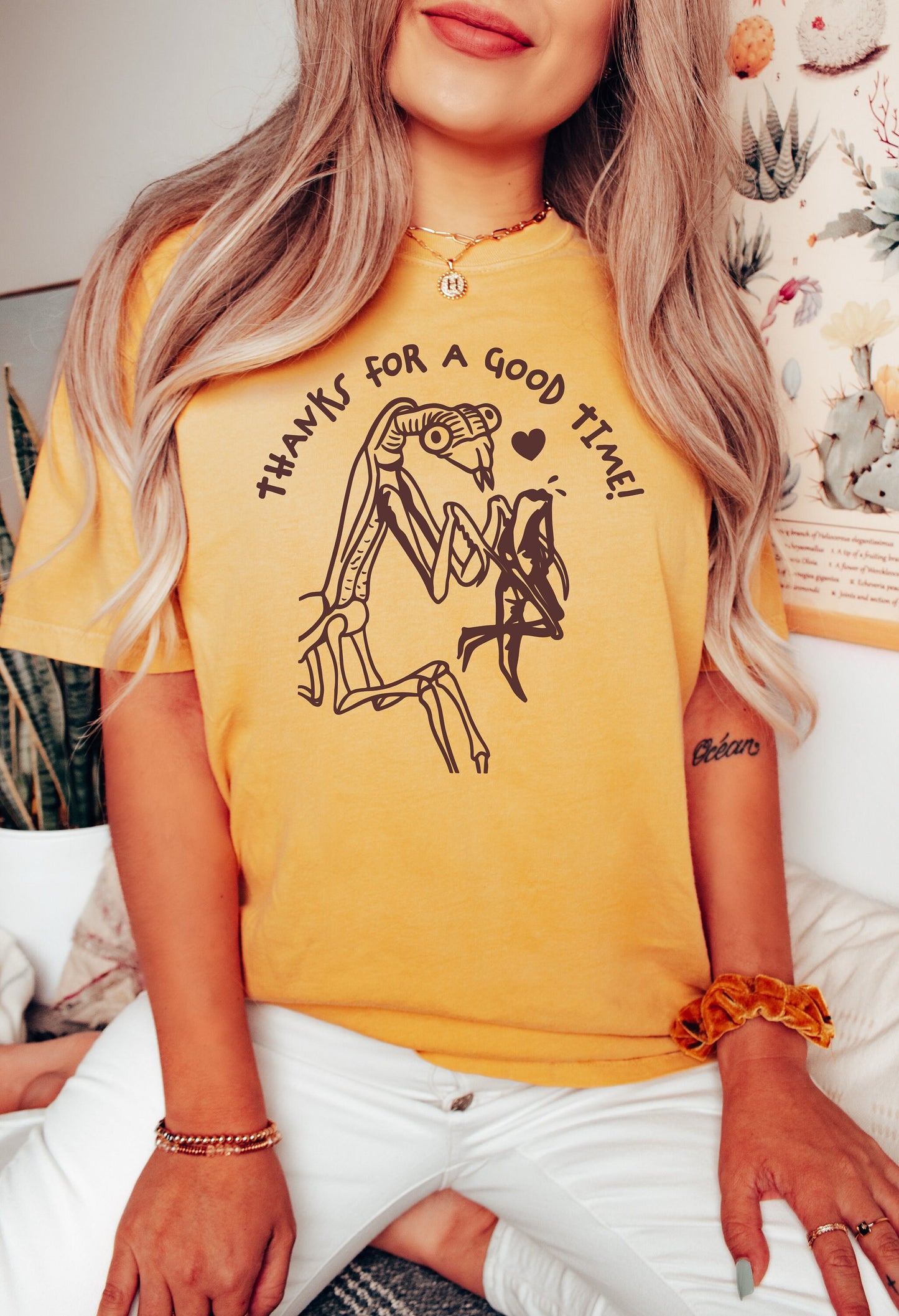 Thanks for a Good Time Tshirt, Praying Mantis Shirt, Funny Weird Shirt, Crazy Shirt, Cute Insect Shirt, Dark Humor Tee, Silly Saying Shirt