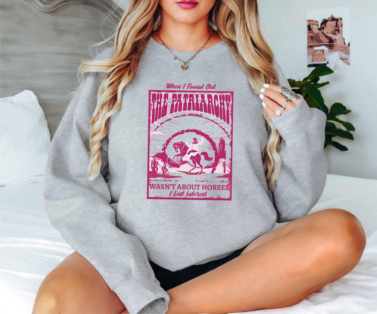 When I Found Out The Patriarchy Wasn't About Horses I Lost Interest Sweat, Horses Patriarchy Tee, Horse Hoodie, Pink Doll Movie Hoodie