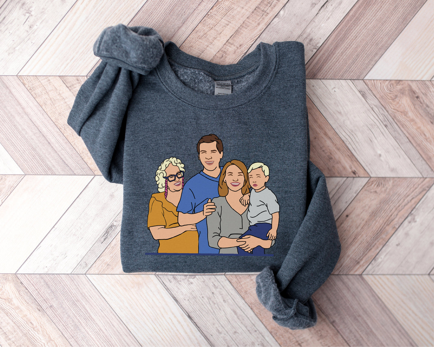 We Combine Pictures with Your Loved Ones, Portrait Sweatshirt, Custom Portrait Sweatshirt, From Photo Sweatshirt, Line art photo Sweatshirt