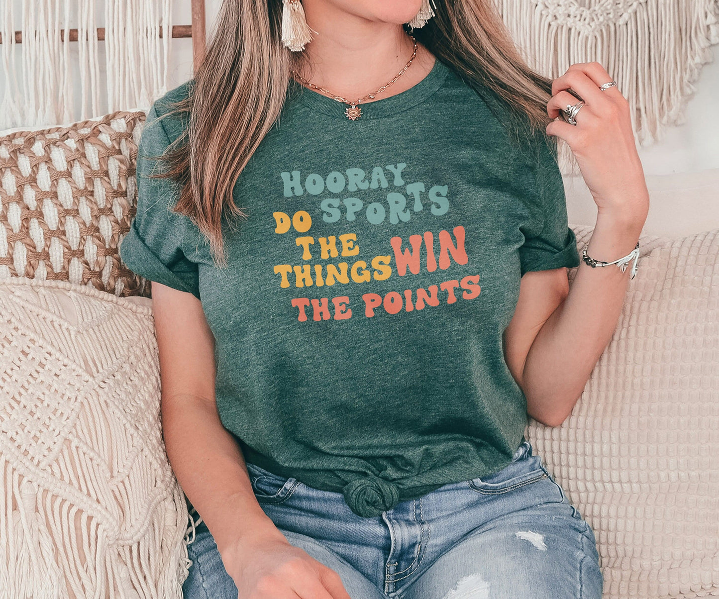 Hooray Do Sports The Things Win The Points Tshirt, Sport Shirt, Funny Sports Shirt, Game Day Shirt, Gift for Her, Gift for Him