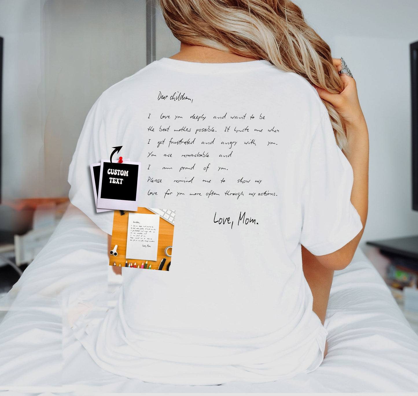 Custom Letter from Mother Shirt, Personalized Gift, Birthday Gift, Mother's Day, Christmas Gift, Gift for Her, Gift for Him, Daughter Gift
