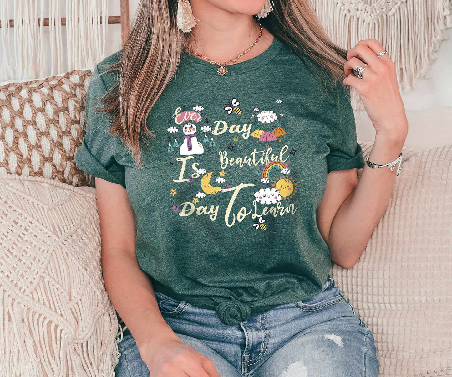 t's A Beautiful Day To Learn Shirt, Teacher Shirt, Back To School Shirt, 1st Day of School Shirt,Teachers Day Gift,Teacher Gift,Gift for Her