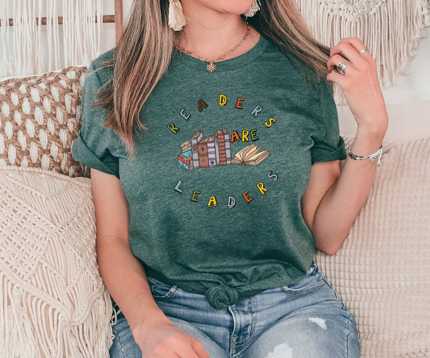 Readers are Leaders Shirt, Bookworm Gift, Book Club T-Shirts, Birthday Gift, Book Lover T-Shirts, Gift for Her, Christmas Teacher Gift