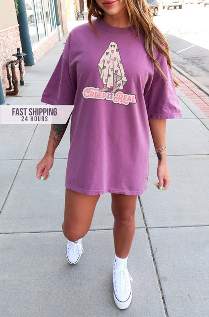 Creep It Real Tshirt, Halloween Shirt,  Shirt, Ghost Shirt,  Halloween Shirt, Funny Ghost Shirt,Halloween Gifts,Gift for Women