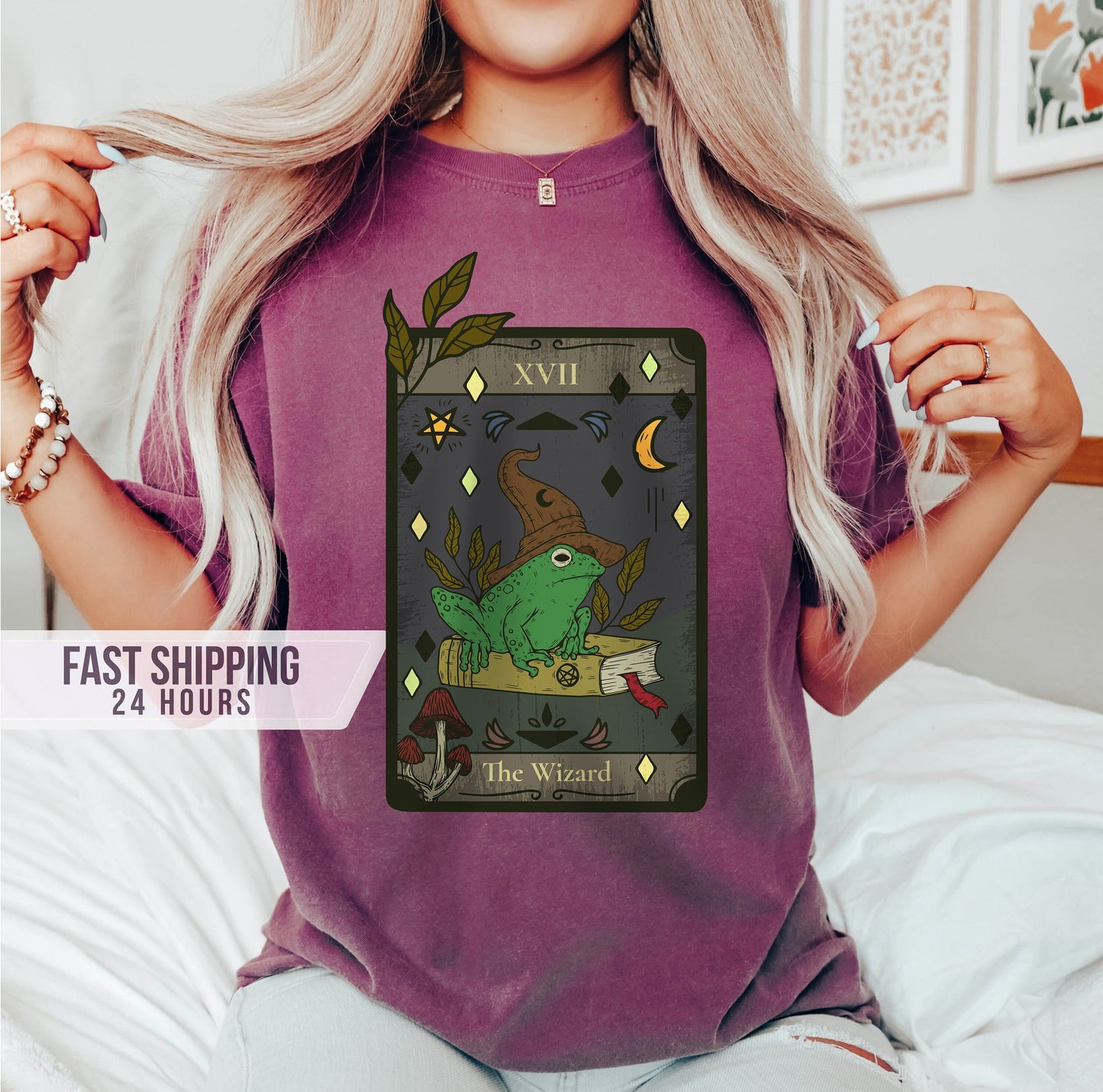 The Wizard Frog Tarot Card Tshirt, Frog Shirt, Tarot Card Shirt,  Frog Tshirt, Frog Lover Gift,  Shirt, Frog Lover Gift