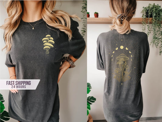 Mushroom Shirt, Cottagecore Shirts, Botanical Shirt,Mushroom Gift,Magic Mushroom Shirt,Plant Shirt,Cottagecore Clothes, Goblincore Clothing