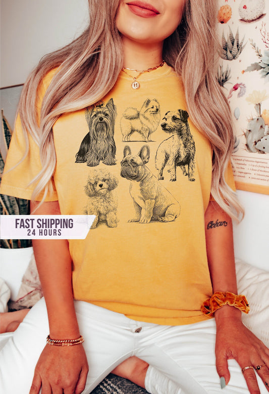 Dog Breeds Tshirt, Pets Lover Shirt, Dog Shirt, Dog Lover Shirt, Dog Mom, Dog Lover Gifts,Dog T shirt,Dog Mom Gift,Gift for Her,Gift for Him
