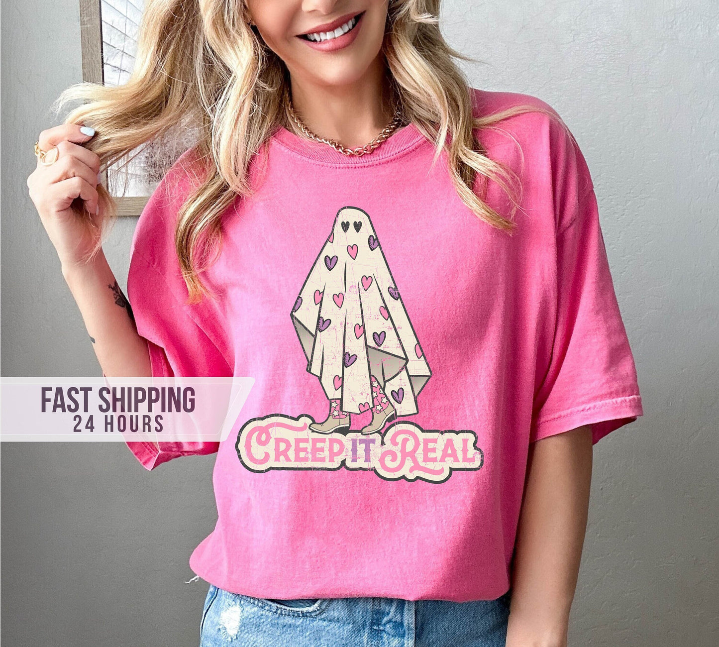 Creep It Real Tshirt, Halloween Shirt,  Shirt, Ghost Shirt,  Halloween Shirt, Funny Ghost Shirt,Halloween Gifts,Gift for Women