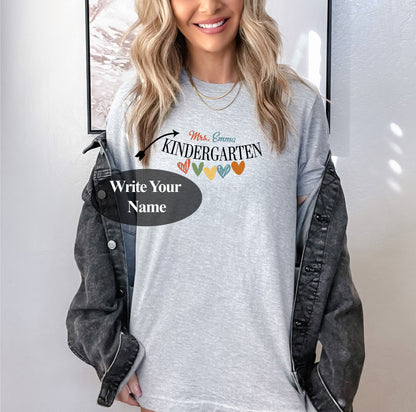 Kindergarten Teacher Shirt, Custom Kindergarten, Teacher Shirt, Personalized Gift, Teacher, Kindergarten Teacher Shirt, Custom Gift