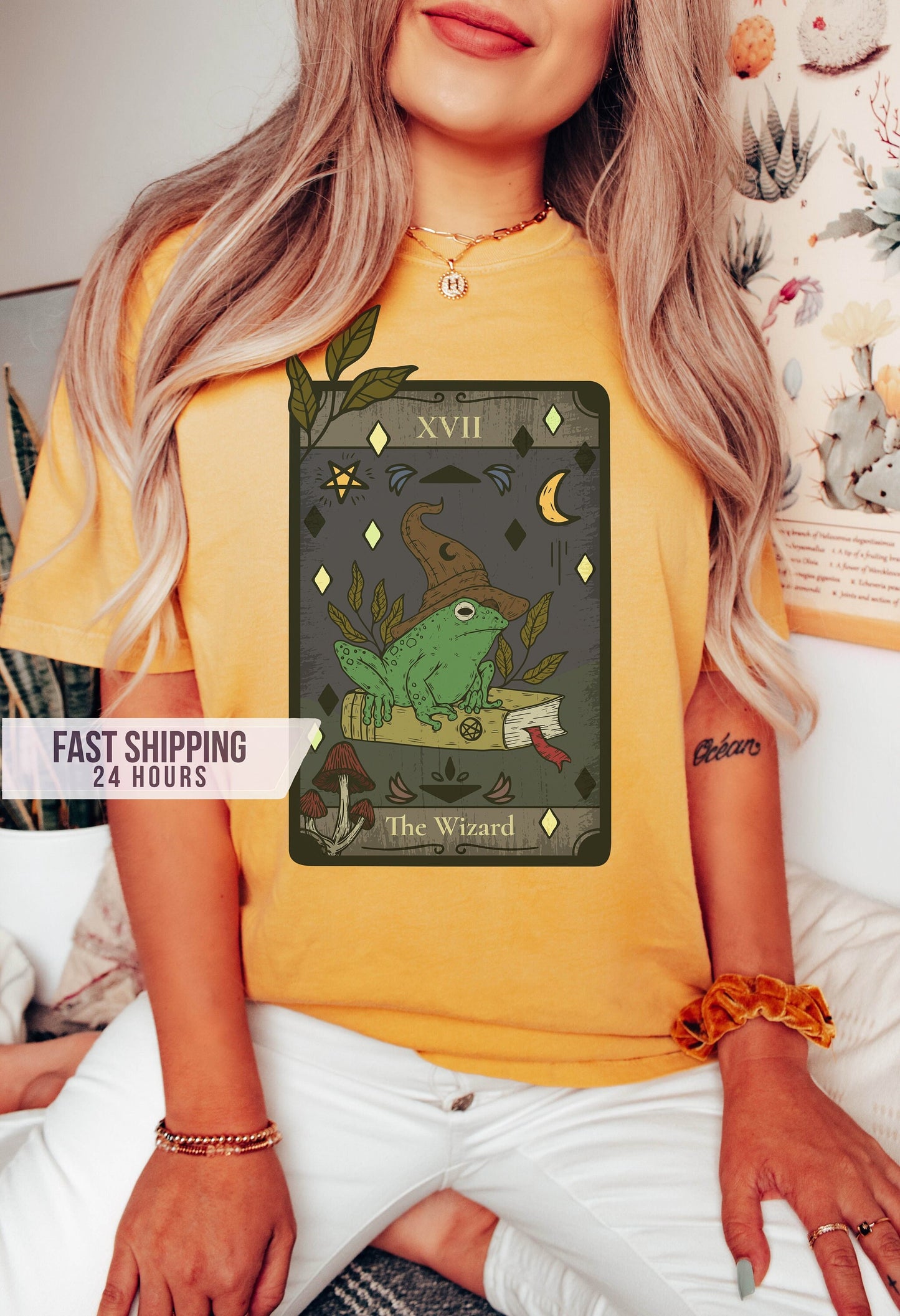 The Wizard Frog Tarot Card Tshirt, Frog Shirt, Tarot Card Shirt,  Frog Tshirt, Frog Lover Gift,  Shirt, Frog Lover Gift