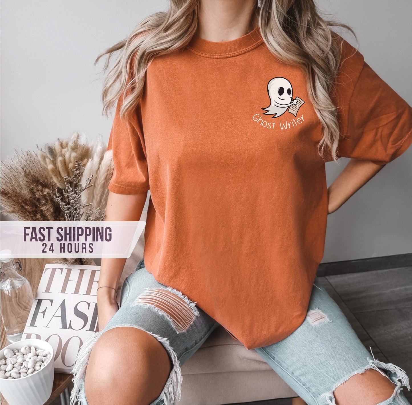 Ghost Writer Tshirt, Cute Ghost Shirt, Halloween Shirt, Ghost Shirt,  Ghost Shirt, Writer Shirt, Journalist Shirt, Halloween Gifts