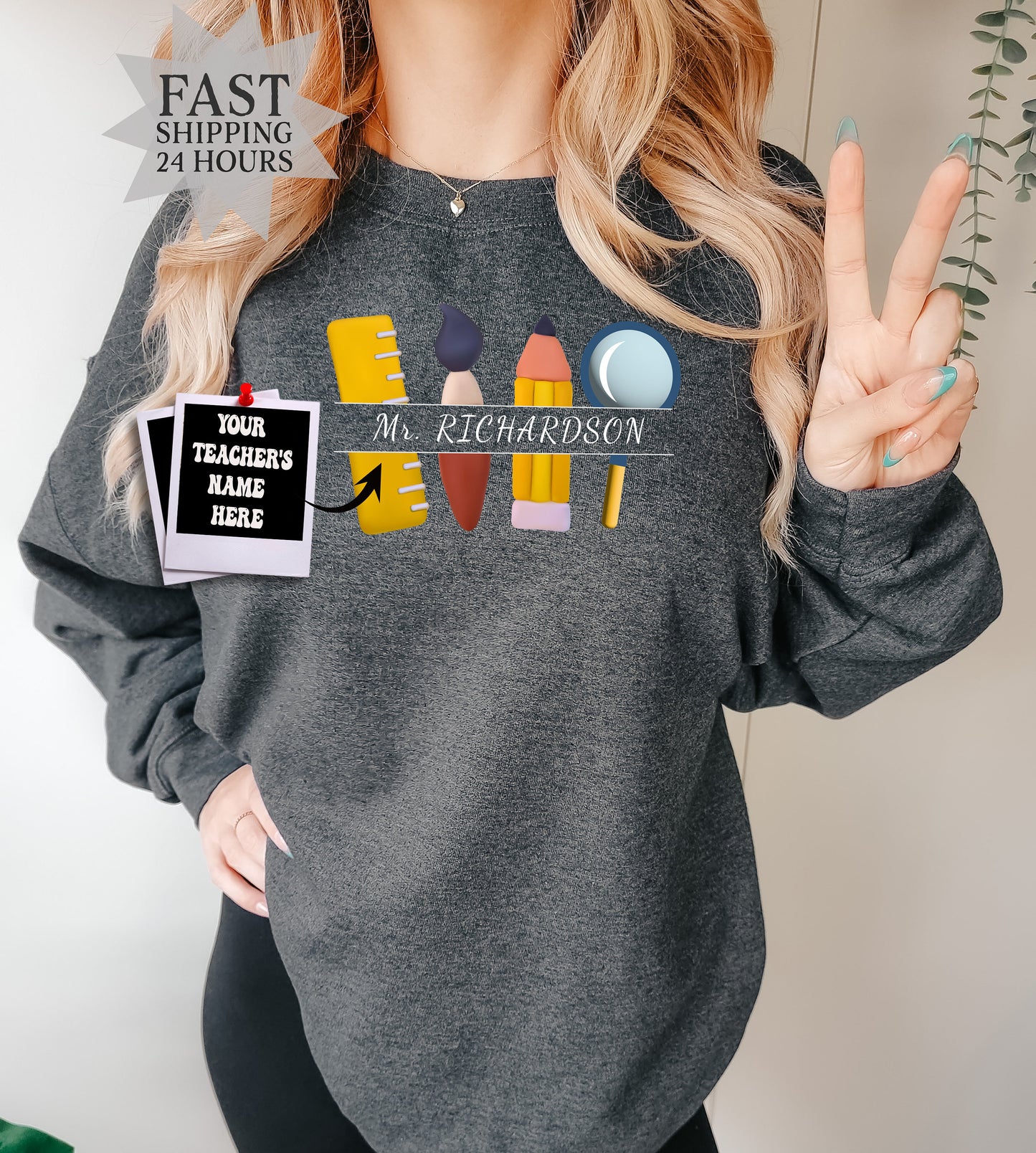 Custom Cool Teacher Sweatshirt, Teacher Gifts, Custom Sweatshirt, Teacher Hoodie, Teacher Sweatshirt, Custom Gift, Personalized Gifts,