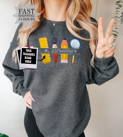 Custom Cool Teacher Sweatshirt, Teacher Gifts, Custom Sweatshirt, Teacher Hoodie, Teacher Sweatshirt, Custom Gift, Personalized Gifts,