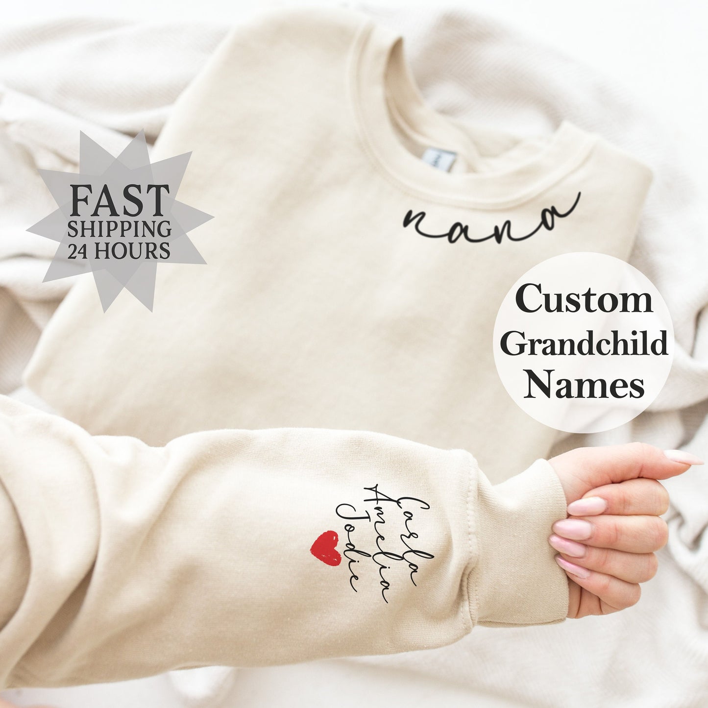 Custom Nana Sweatshirt, Nana Sweatshirt, Custom Sweatshirt, Personalized Gifts, Mothers Day Gift, Gift for Grandmother, New Grandma Gift