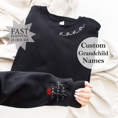 Custom Nana Sweatshirt, Nana Sweatshirt, Custom Sweatshirt, Personalized Gifts, Mothers Day Gift, Gift for Grandmother, New Grandma Gift