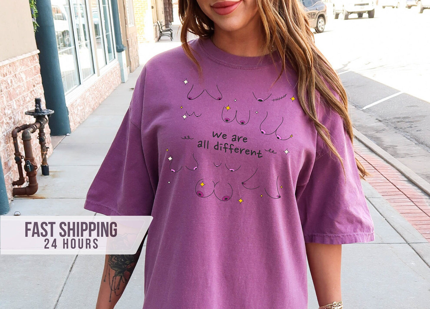We are all Different Tshirt, Breast Boob Shirt, Feminism Shirt, Breast Cancer T Shirt, Boobs Shirt, Boobies T shirt, Feminism Gift