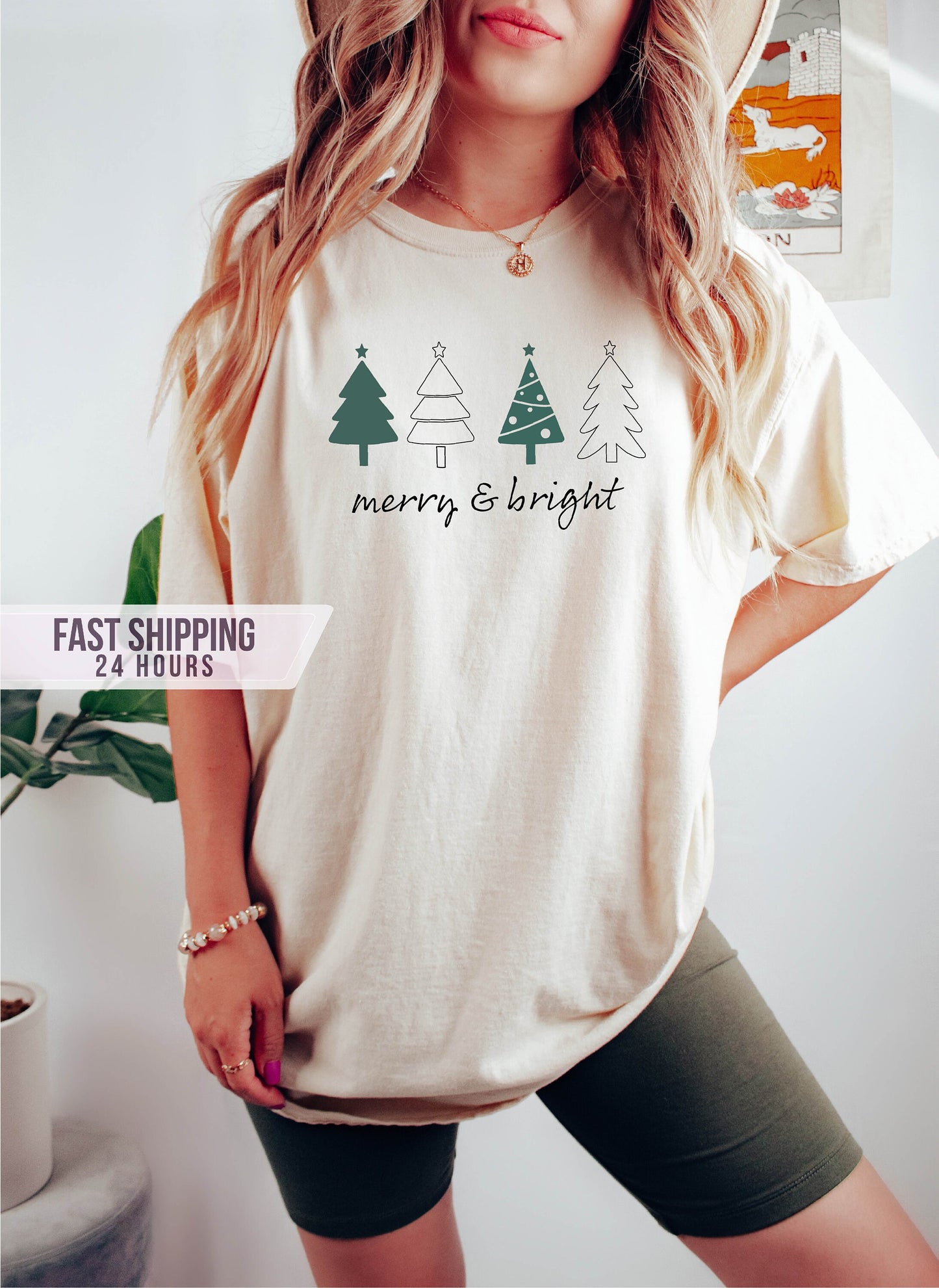 Merry and Bright Tshirt,  Christmas Shirt, Christmas Tree Shirt, Santa Shirt, Christmas Gifts, Santa Shirt, Shirt,Gift for her