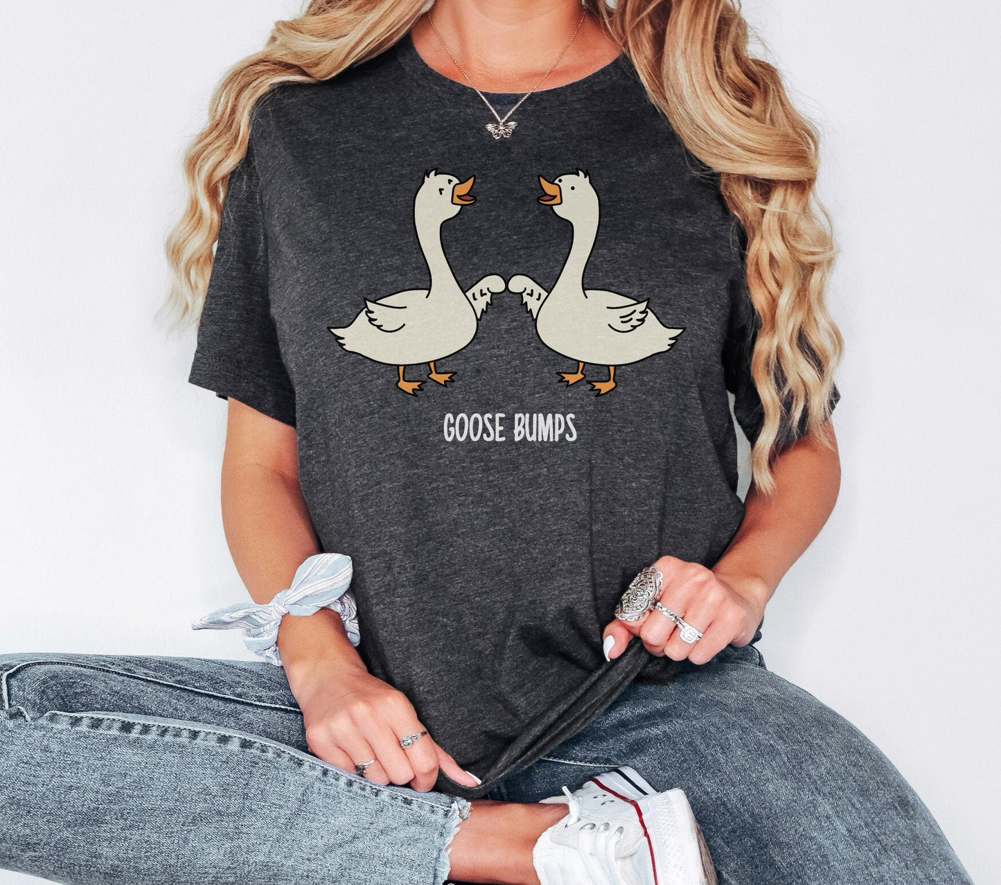 Goose Bumps Tshirt, Best Friend Shirt, Couple Shirt, Cute Gooses Tee, Best Friend Gift, Funny Shirt, Silly Goose Shirt, Trendy Shirts