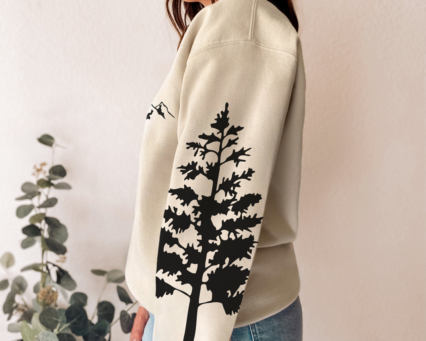 Pine Tree Sweatshirt, Mountain Sweatshirt, Nature Lover Gift, Tree Sweatshirt, Pine Tree Hoodie, Gift for Him, Hiking Gift, Gift for Her