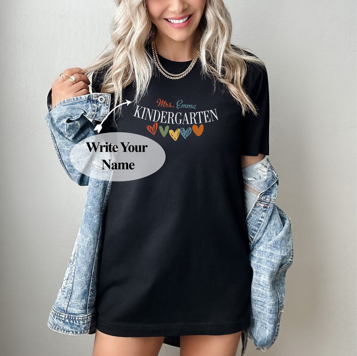 Kindergarten Teacher Shirt, Custom Kindergarten, Teacher Shirt, Personalized Gift, Teacher, Kindergarten Teacher Shirt, Custom Gift
