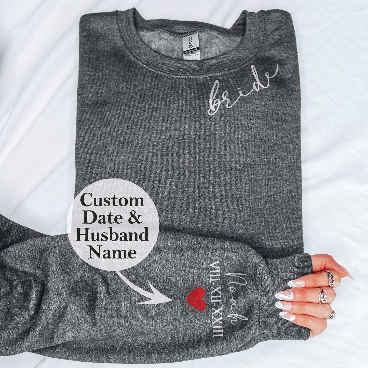 Custom Bride Sweatshirt, Bride Sweatshirt, Personalized Gifts, Bride Gift, Custom Sweatshirt, Wedding Gift, Gift for Bride, Gift for Her
