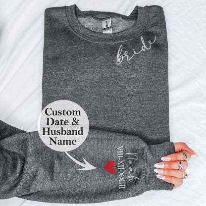 Custom Bride Sweatshirt, Bride Sweatshirt, Personalized Gifts, Bride Gift, Custom Sweatshirt, Wedding Gift, Gift for Bride, Gift for Her