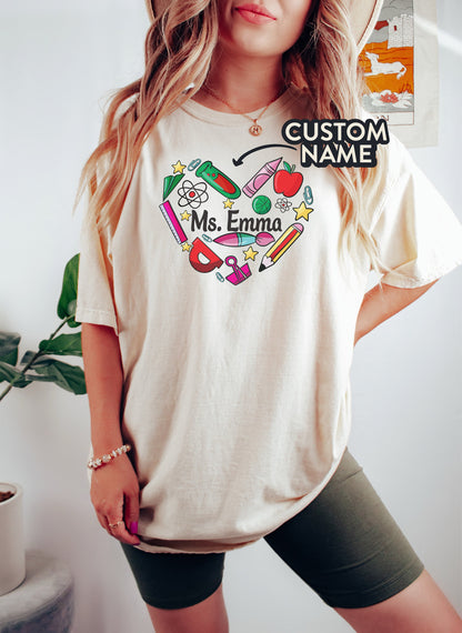 Custom Teacher Tshirt, Personalization Gifts, Teacher Gifts, Custom Gift,Teacher Gift,Teacher Tshirt,Teachers Day Gift, Custom Shirt