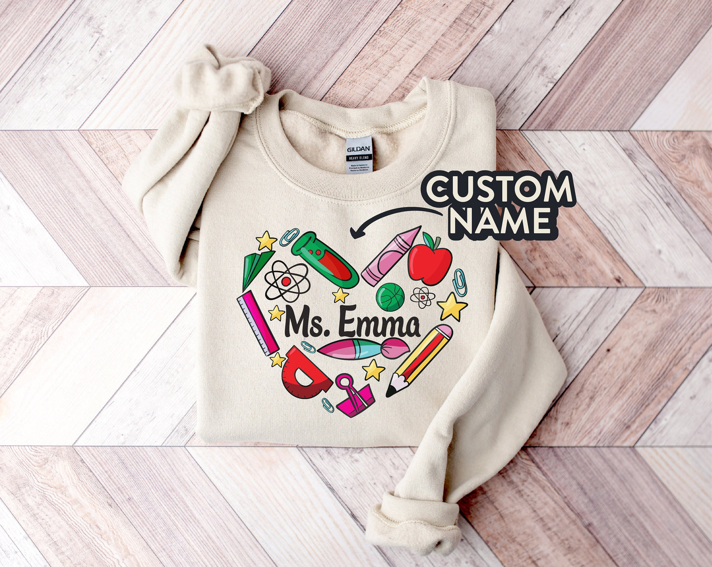 Custom Teacher Sweatshirt, Custom Hoodie,Personalization Gifts, Teacher Gifts, Custom Gift,Teacher Gift,Teacher Sweatshirt,Teachers Day Gift