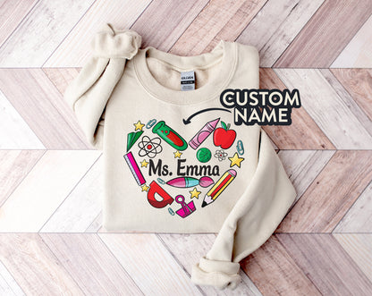 Custom Teacher Sweatshirt, Custom Hoodie,Personalization Gifts, Teacher Gifts, Custom Gift,Teacher Gift,Teacher Sweatshirt,Teachers Day Gift