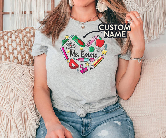 Custom Teacher Tshirt, Personalization Gifts, Teacher Gifts, Custom Gift,Teacher Gift,Teacher Tshirt,Teachers Day Gift, Gift Custom Shirt