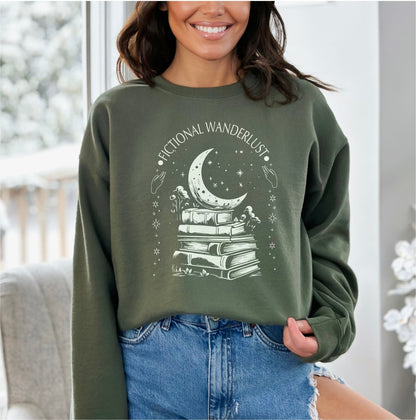 Fictional Wanderlust Sweatshirt, Bookish Sweatshirt, Author Sweatshirt, Author Sweatshirt, Book Hoodie, Book Crewneck, Book Lover Gift