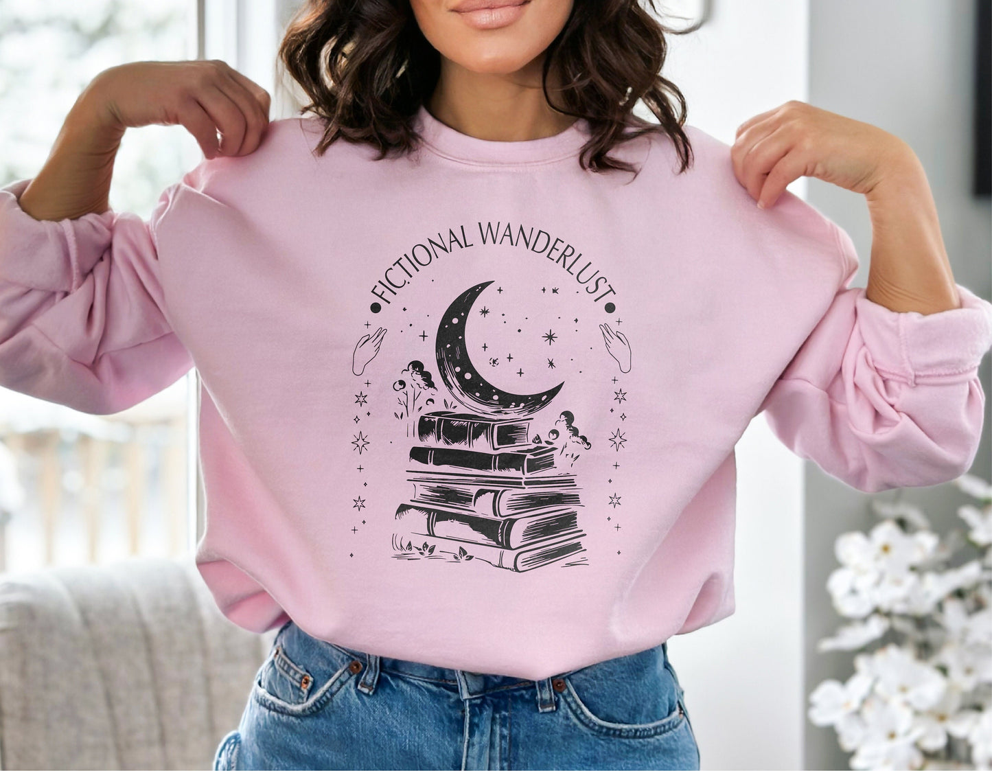 Fictional Wanderlust Sweatshirt, Bookish Sweatshirt, Author Sweatshirt, Author Sweatshirt, Book Hoodie, Book Crewneck, Book Lover Gift