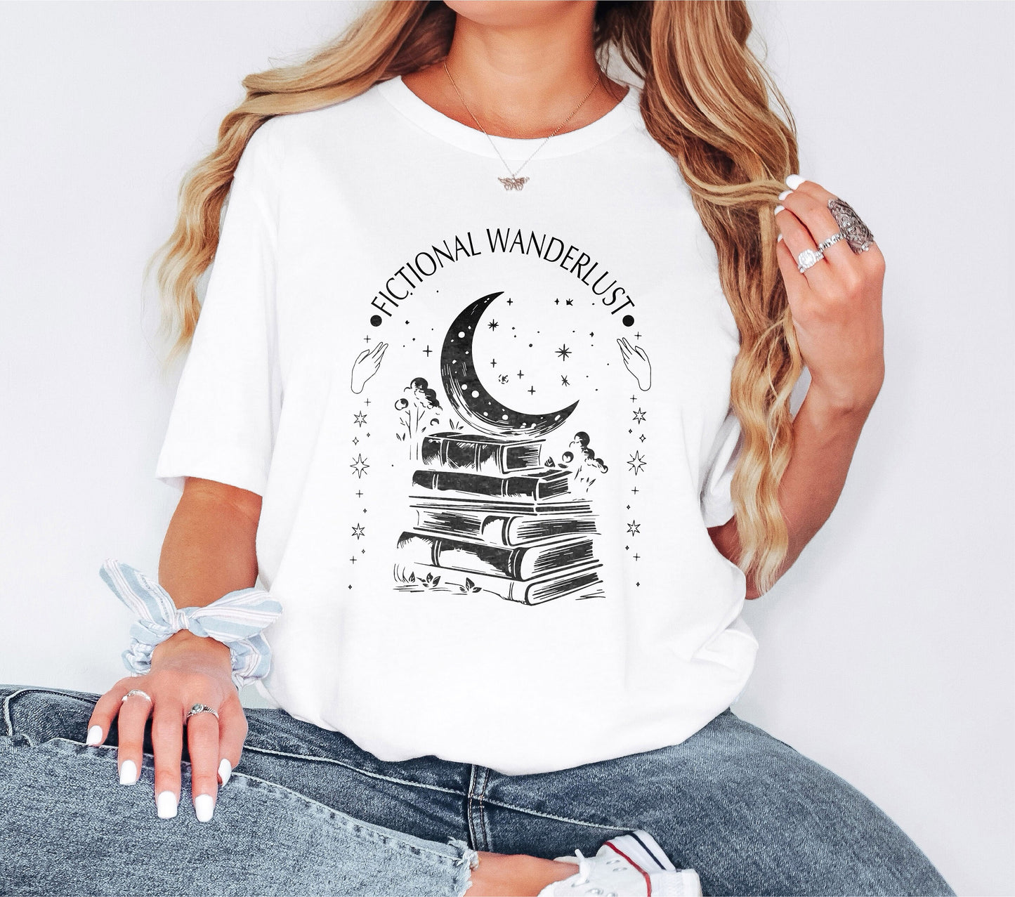 Fictional Wanderlust Tshirt, Poet Shirt, Literary Tshirt, Bookish Shirt, Bookcore Tshirt, Book Lover Gift, Book Shirt, Book Lover Shirt