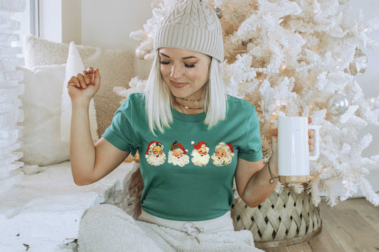 Cheerful Santa Tshirt, Santa Tshirt, Christmas Gifts, Tshirt,Christmas Gift,Christmas Shirt,Funny Santa Shirt,Christmas Tshirt