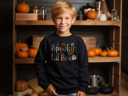 Spooky Lil Bro Sweatshirt, Little Brother Sweatshirt, Halloween Sweatshirt, Spooky Seasons, Little Bro Hoodie, Halloween Gifts,Spooky Hoodie