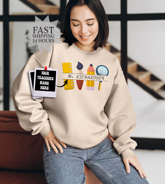 Custom Cool Teacher Sweatshirt, Teacher Gifts, Custom Sweatshirt, Teacher Hoodie, Teacher Sweatshirt, Custom Gift, Personalized Gifts,