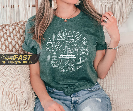 Christmas Tree Tshirt, Christmas Gifts, Christmas Tree Shirt, Shirt,Christmas Gift,Christmas Shirt, Gift for Christmas,Gift for Her