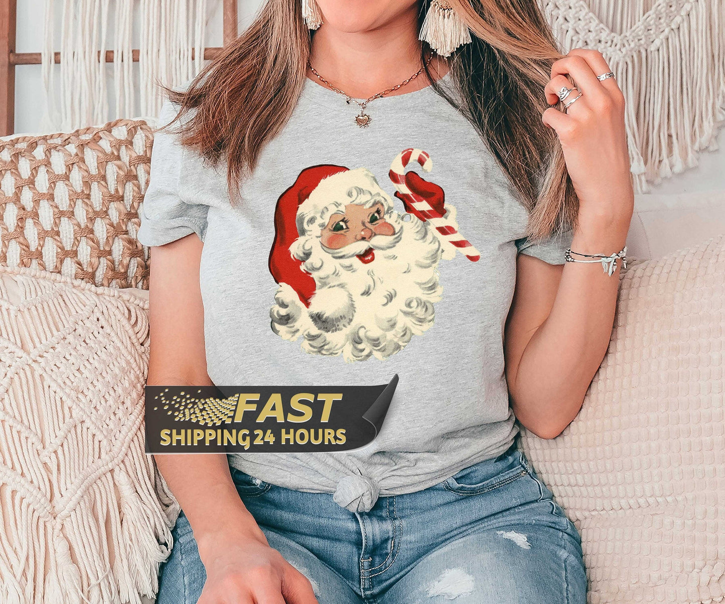 Cheerful Santa Tshirt, Santa Tshirt, Christmas Shirt, Christmas Gifts, Tshirt, Christmas Gift, Christmas Tshirt, Santa Claus Shirt
