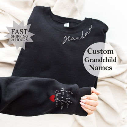 Custom Grandma Sweatshirt, Mothers Day Gift, Gift for Grandmother,Personalized Gifts, Nana Sweatshirt, Custom Sweatshirt, New Grandma Gift