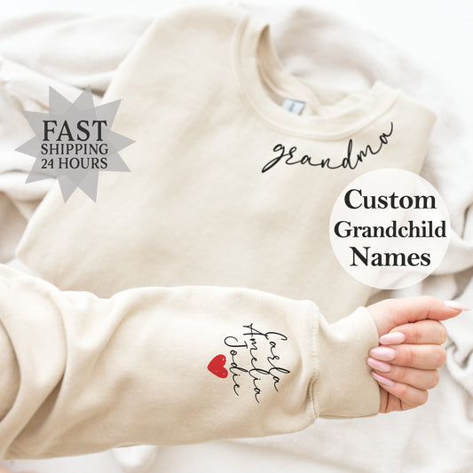 Custom Grandma Sweatshirt, Mothers Day Gift, Gift for Grandmother,Personalized Gifts, Nana Sweatshirt, Custom Sweatshirt, New Grandma Gift