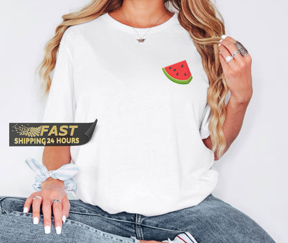 Watermelon Tshirt, Summer Time Shirt, Summer Shirt, Holiday Shirt, Fruit Shirt, Summer Gift, Holiday Gift, Summer Gift for Women